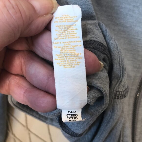 LUCY Hatha Flow Asymmetrical Grey Zipper Workout Yoga Jacket M - Picture 7 of 10